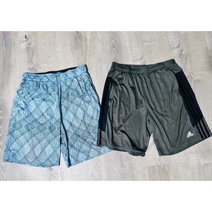 Adidas Prime Green & Nike Dri Fit Athletic 2 Shorts Men's Large Running Gym EUC